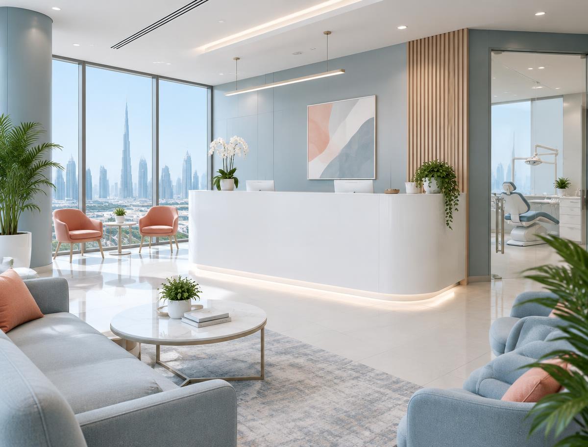 Calm, modern dental clinic reception